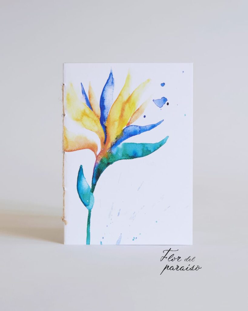 cuaderno A5 nombre flor paraiso