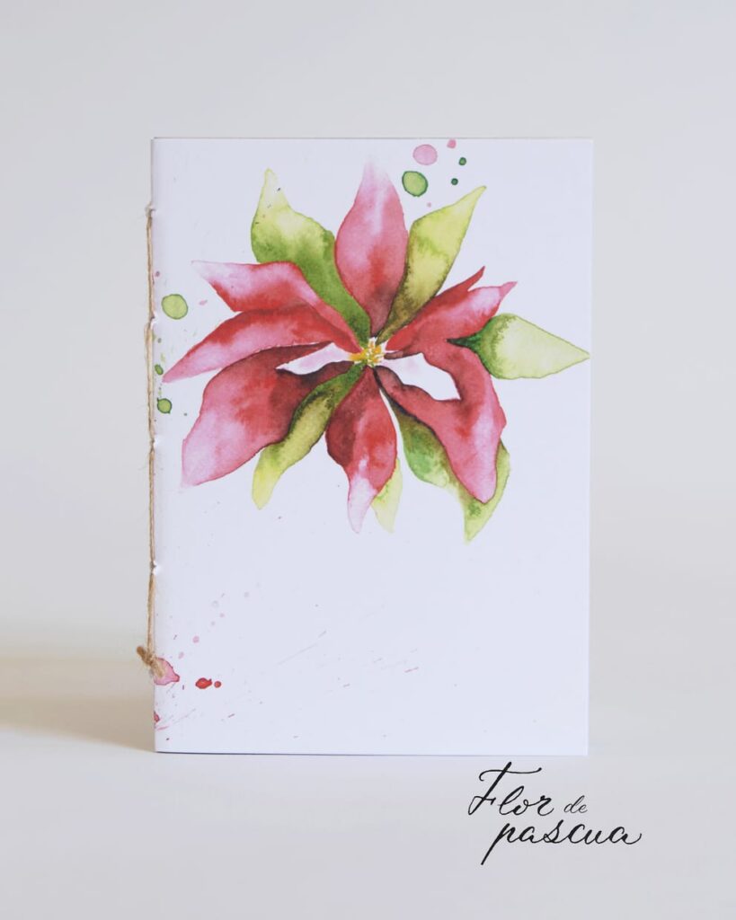 cuaderno A5 nombre flor pascua