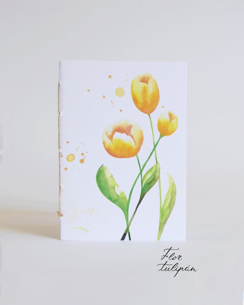 cuaderno A5 nombre flor tulipan