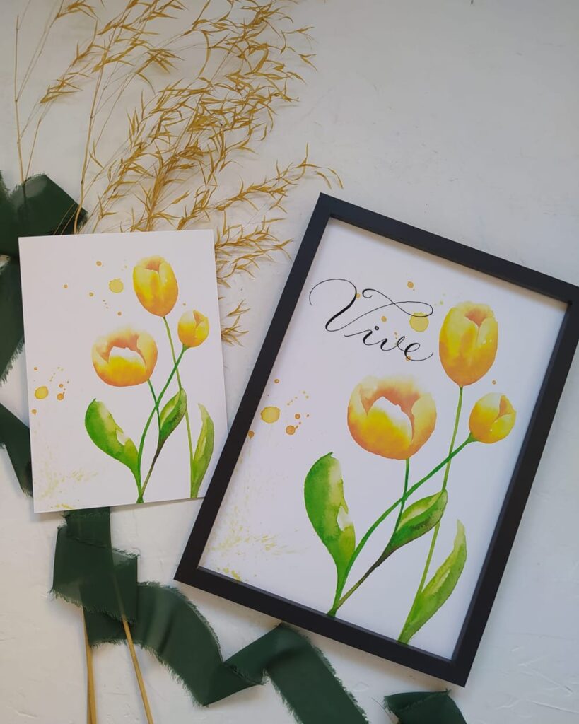 ejemplo personalización de lámina flores